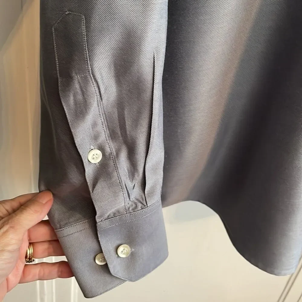 Jack Victor shiny gray cotton shirt‎
